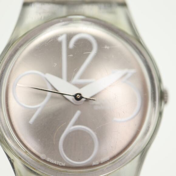 Vintage Swatch 2002 Silver Tone Womens Watch 25mm Steel Bracelet w New Battery - Picture 7 of 14